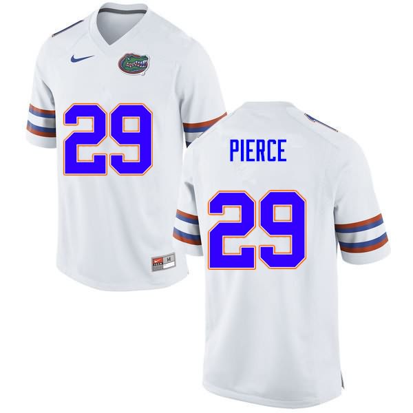 NCAA Florida Gators Dameon Pierce Men's #29 Nike White Stitched Authentic College Football Jersey FYM6864TO